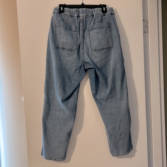 MADEWELL Boyer Wash Denim Pull-On Relaxed Straight Leg Stretch Jogger Jeans M - Picture 6 of 11